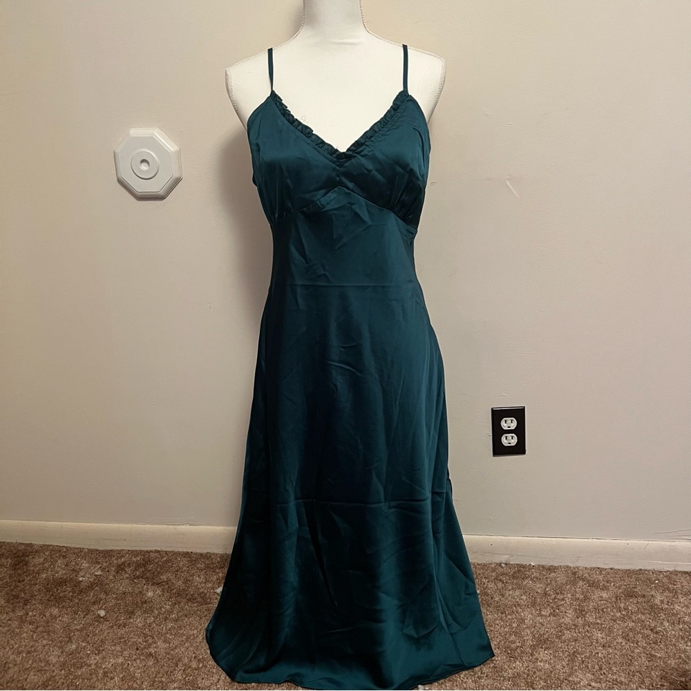 Japna nwot emerald green dress SZ L